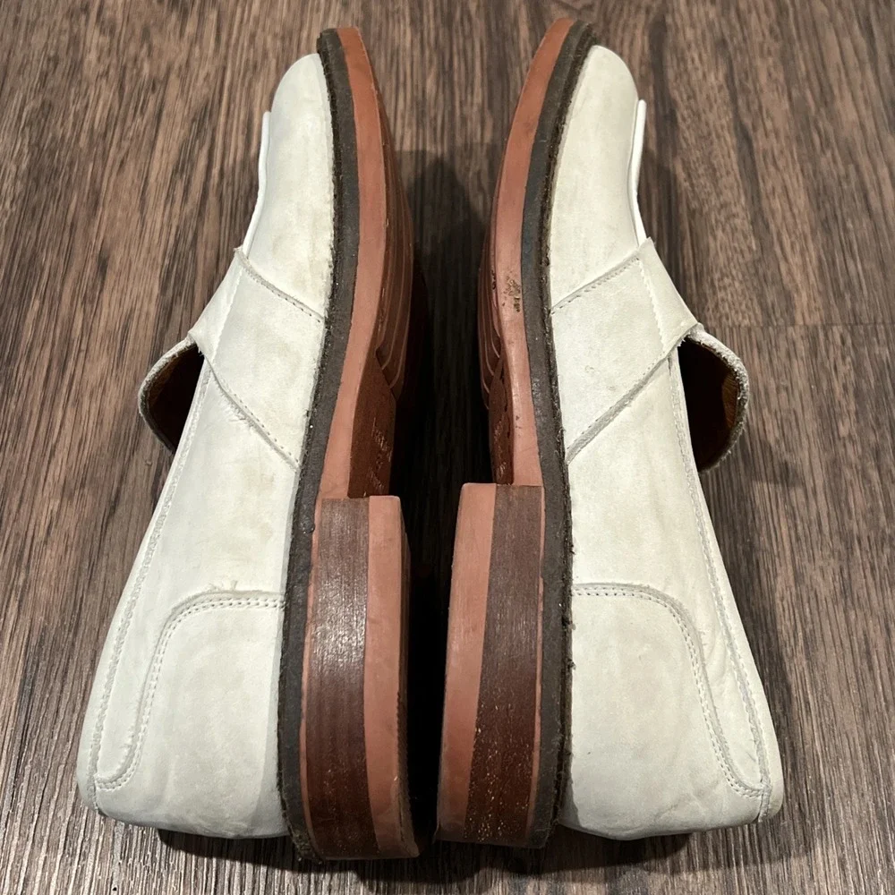 Johnston Murphy Made In Italy Men's Penny Loafers Shoes Ivory Casual Size 7M